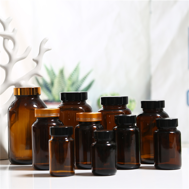 Best Price Amber Bottle Health Care Product Medecine Pill Bottle Glass Essential Oil Bottle