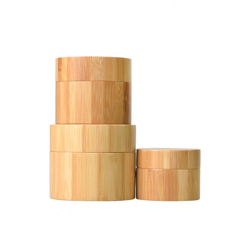 Best Price Bamboo Cosmetic Glass Jars 50 Ml Lid