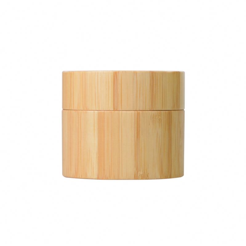 Best Price Bamboo Cosmetic Glass Jars 50 Ml Lid