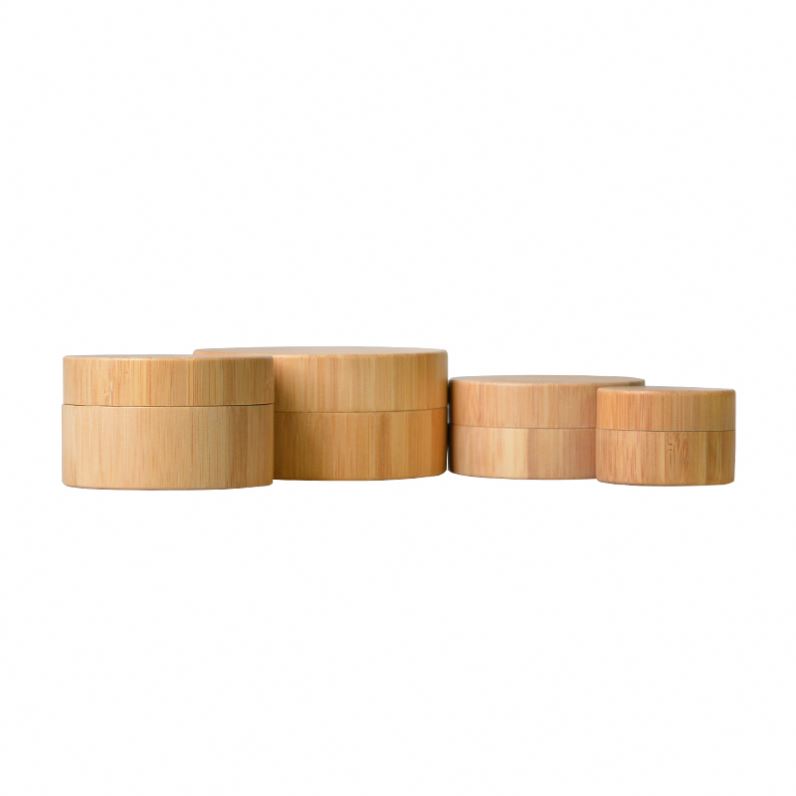 Best Price Bamboo Cosmetic Glass Jars 50 Ml Lid