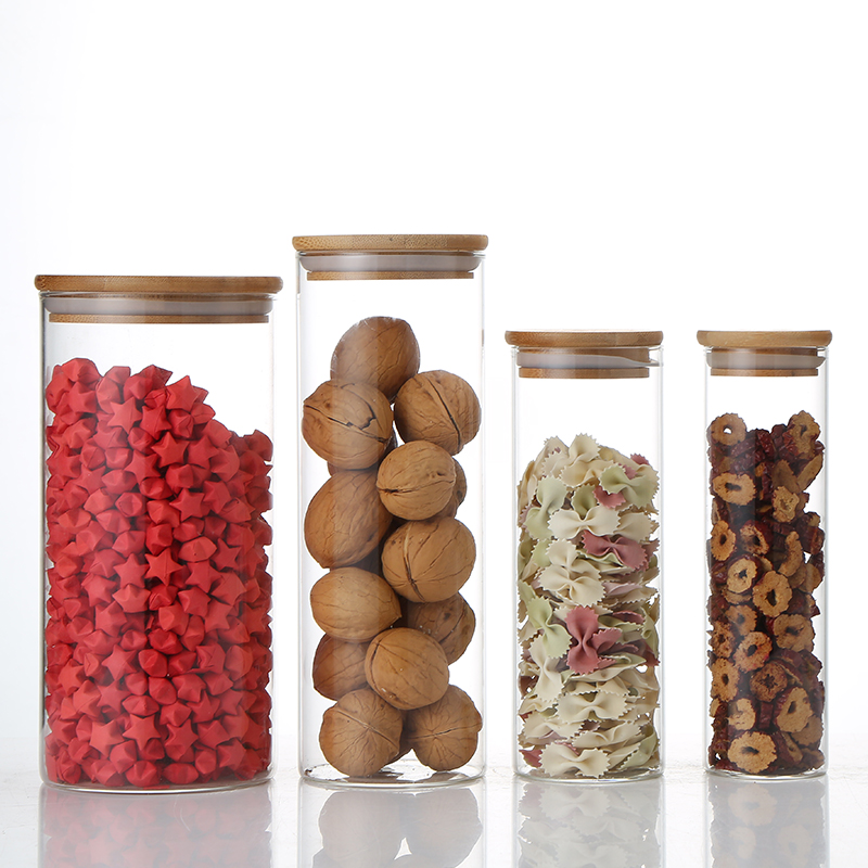 Best Price High Quality High borosilicate kitchen storage glass tank Glass Storage Jar Glass Nuts Storage Jar
