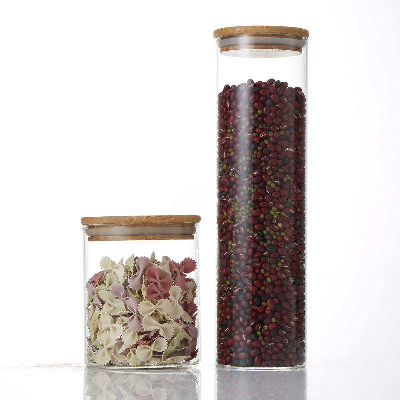 Best Price High Quality High borosilicate kitchen storage glass tank Glass Storage Jar Glass Nuts Storage Jar