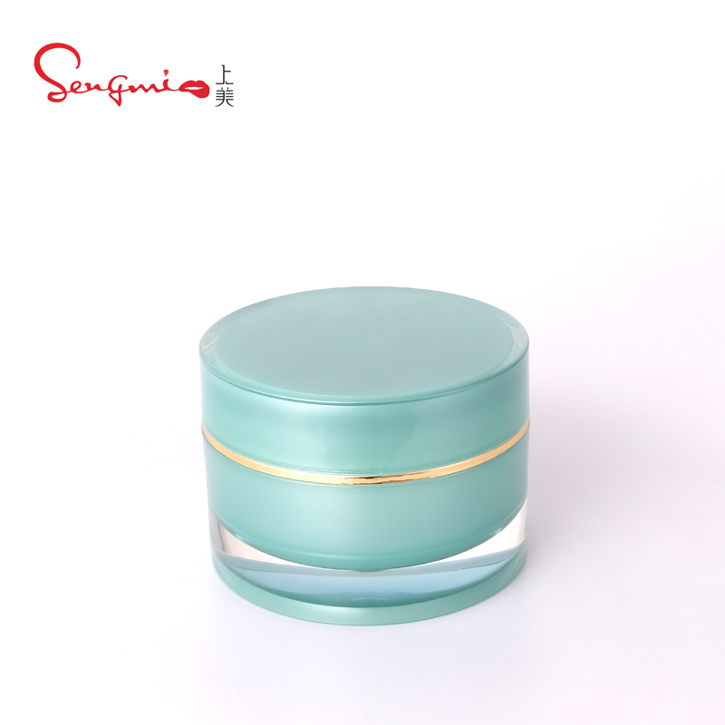 Best Price in Stock Low MOQ 10g Green Plastic Acrylic Cream Jar for Skin Care