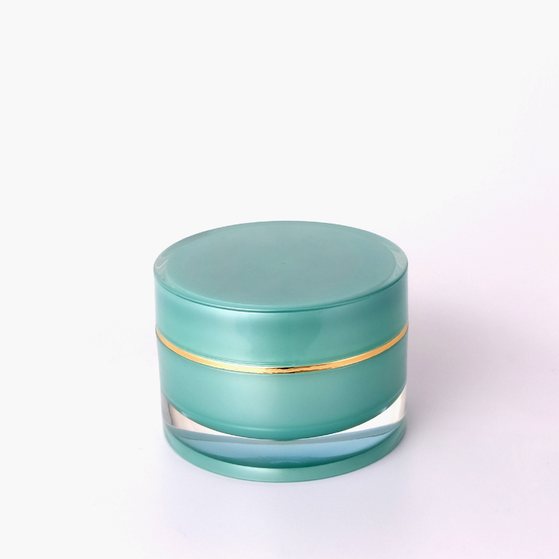 Best Price in Stock Low MOQ 10g Green Plastic Acrylic Cream Jar for Skin Care