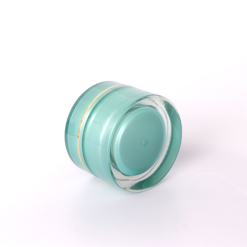 Best Price in Stock Low MOQ 10g Green Plastic Acrylic Cream Jar for Skin Care