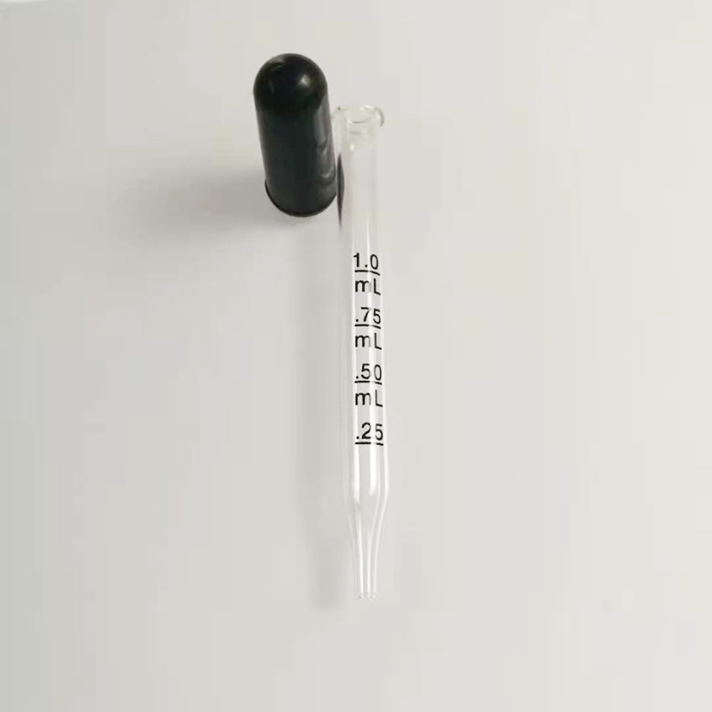 Best Quality China Manufacturer Calibrated Silicone Dropper/Tube With Graduated Glass Pipette