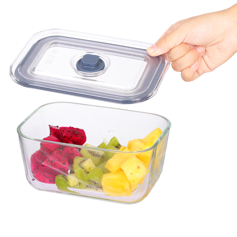 Best Quality Meal Prep Glass Storage Food Container Glass Lunch Box with pump