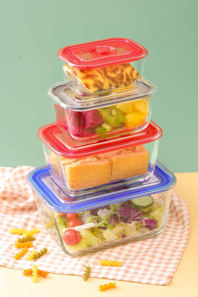 Best Quality Meal Prep Glass Storage Food Container Glass Lunch Box with pump