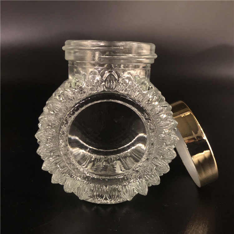 Best Sale Empty Food Storage Glass Jars with Metal Lid