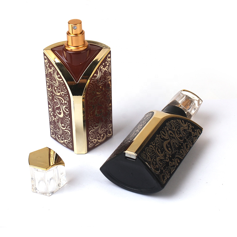 Best Selling 100ml black square perfume bottle