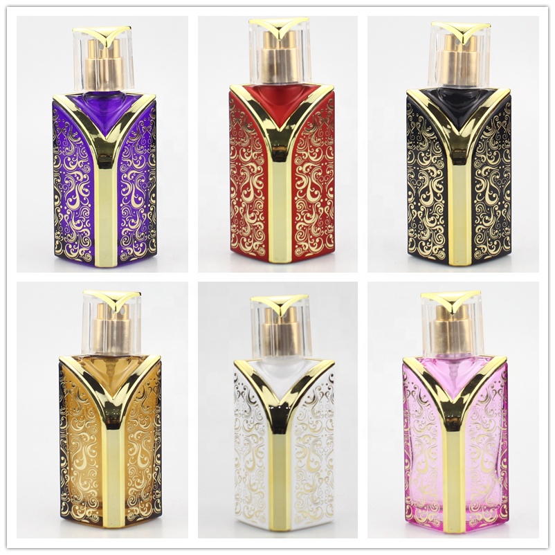 Best Selling 100ml black square perfume bottle