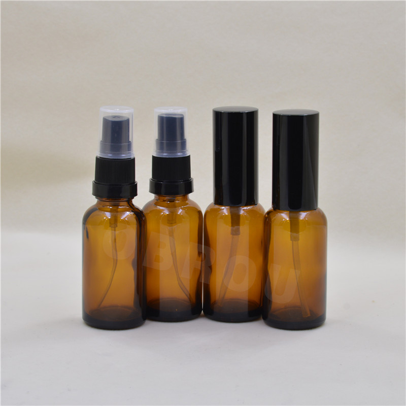 Best Selling 15ml 20ml 30ml Bamboo Fine Mist Amber Spray Bottle Packing Glass Spray Bottle For Essential Oil Perfume