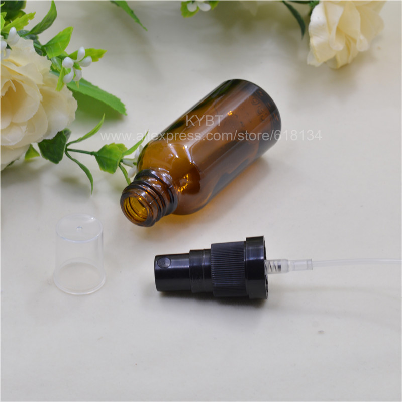 Best Selling 15ml 20ml 30ml Bamboo Fine Mist Amber Spray Bottle Packing Glass Spray Bottle For Essential Oil Perfume
