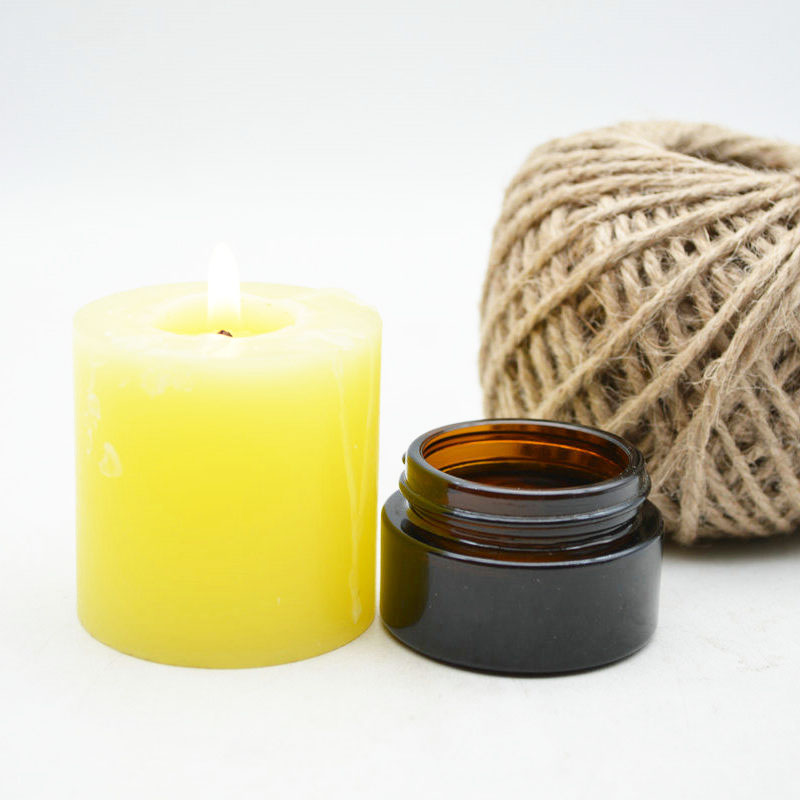 Best Selling 20ml Amber Scented  Candle Jar Wholesale Glass Packaging Face Body Cream Food Jar With Lid