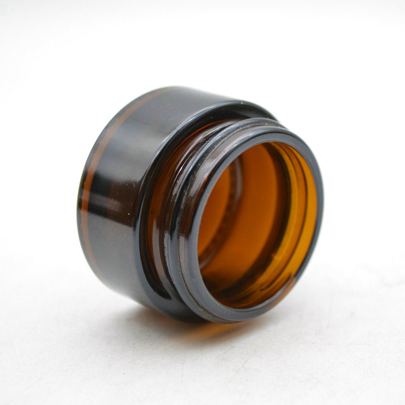 Best Selling 20ml Amber Scented Candle Jar Wholesale Glass Packaging Face Body Cream Food Jar With Lid