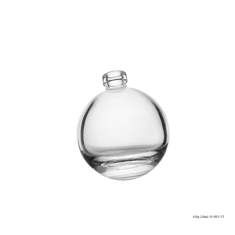 Best Selling 375ml 250ml Glass Liquor Bottle Ball Shape Bottle For Vodka