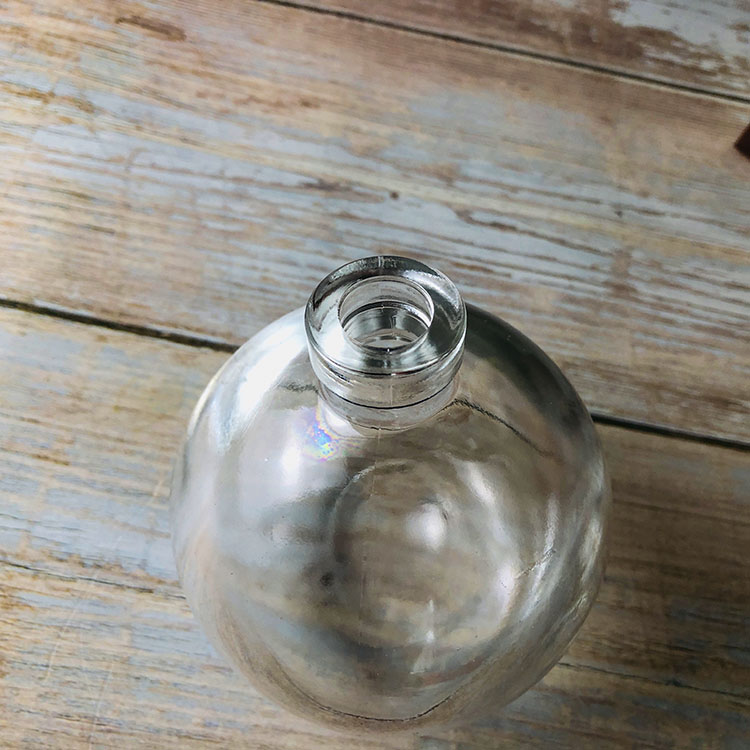 Best Selling 375ml 250ml Glass Liquor Bottle Ball Shape Bottle For Vodka
