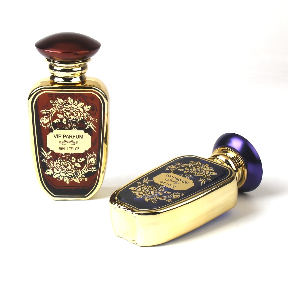 Best Selling 50ML Luxury Rectangle Perfume Glass Bottles