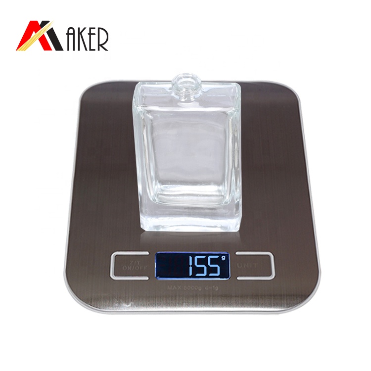 Best Selling 50ml Rectangle clear custom glass Liquid Perfume bottles
