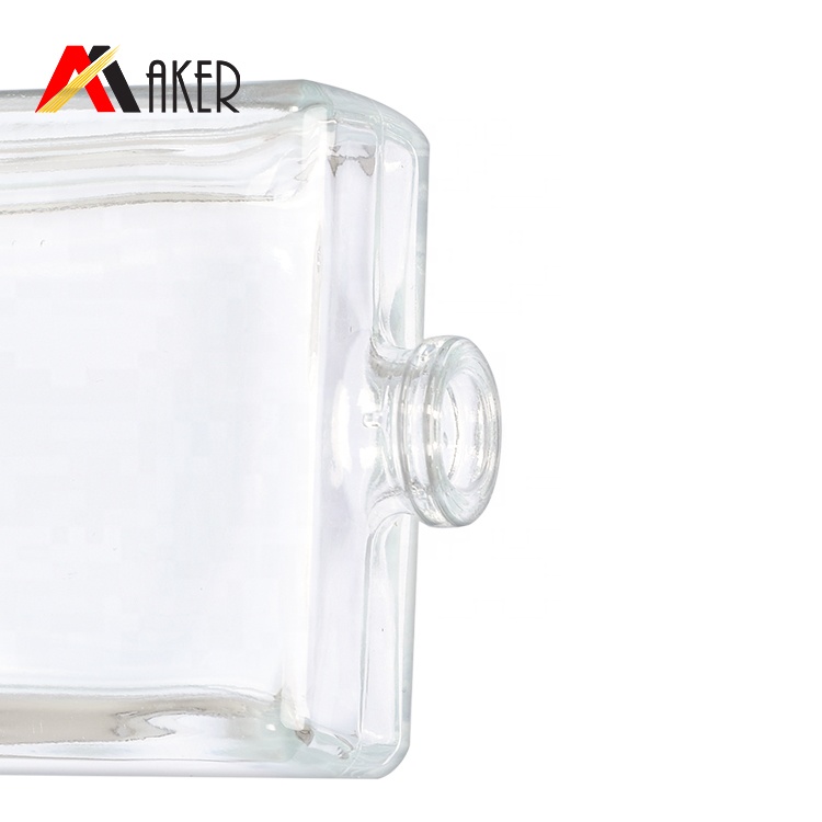 Best Selling 50ml Rectangle clear custom glass Liquid Perfume bottles