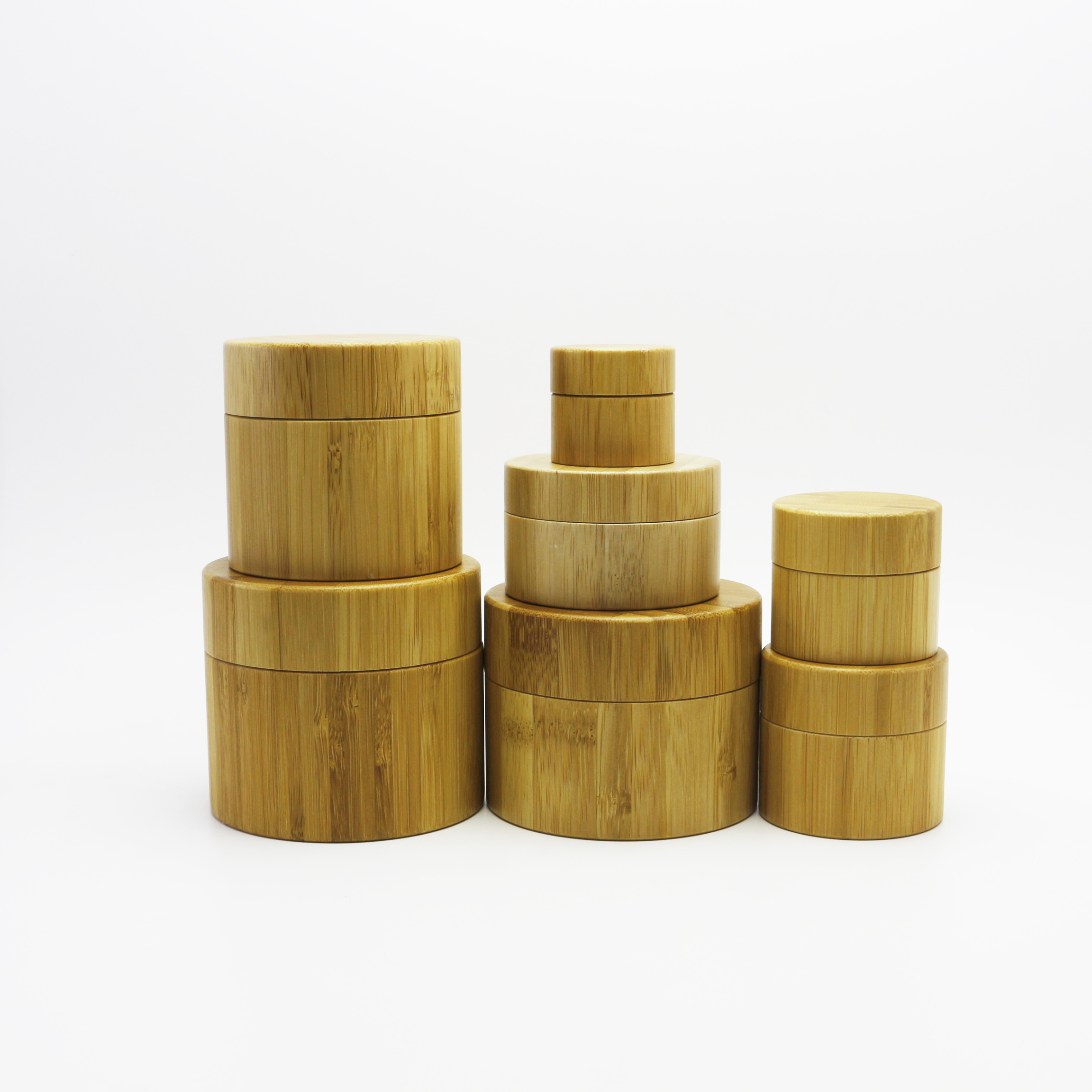 Best Selling 5g 10g 15g 20g 30g 50g 100g 150g 200g 250g cosmetic bamboo jar 150 for creams BJ-373AN