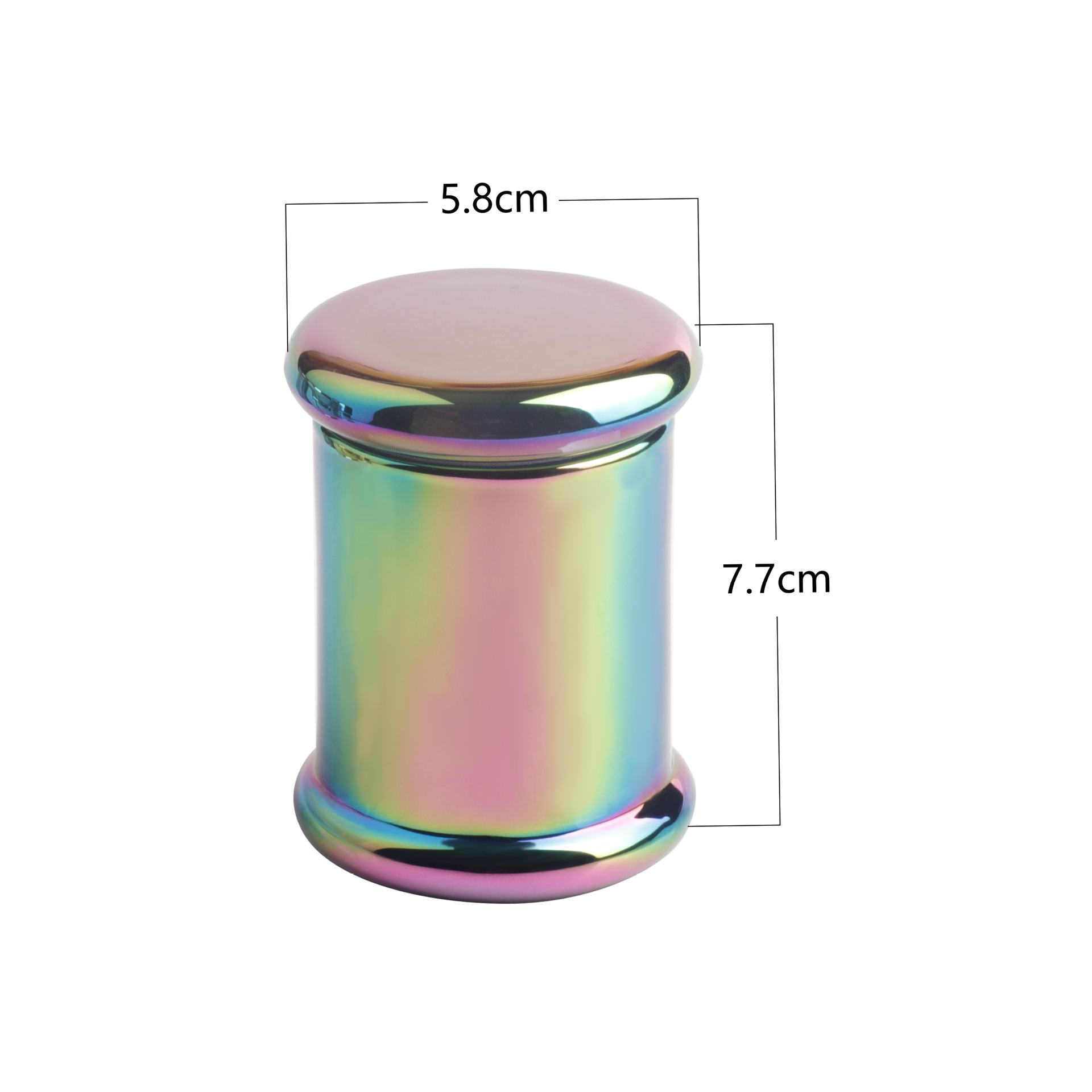 Best Selling Airtight Smoking glass Vacuum Rain-Bow Herb Storage Marijuanna Container Tobacco Weed Stash Jar with hinged lid