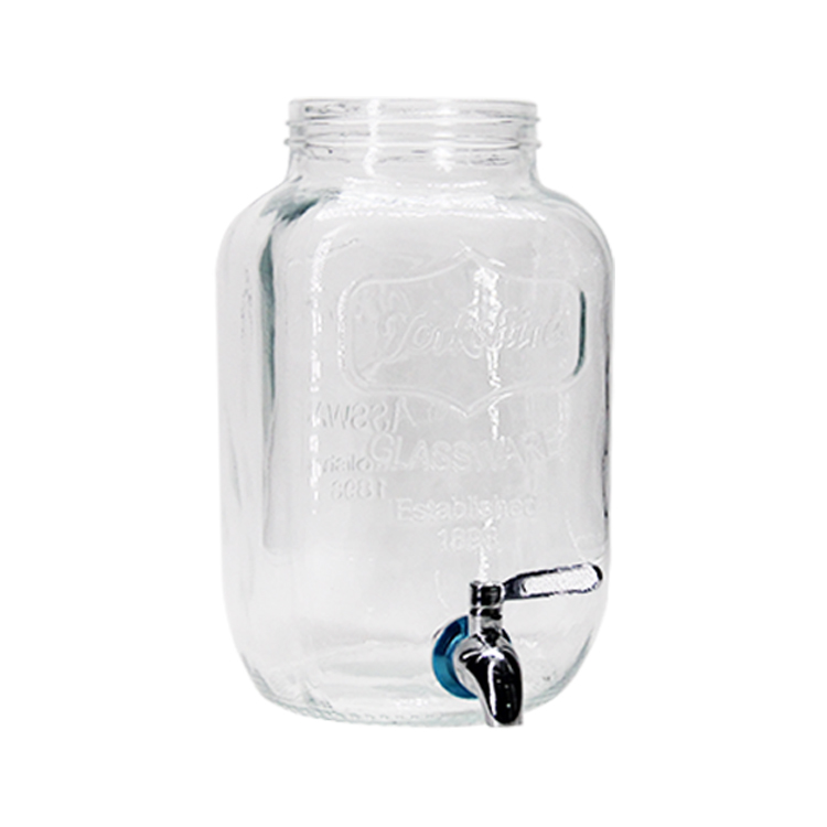 Best Selling Dual 4L Glass Mason Jar With Tap For Happy Time