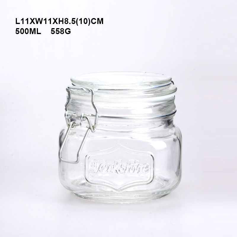 Best Selling Glass Jar Container Glass With Airtight Lid For Storge