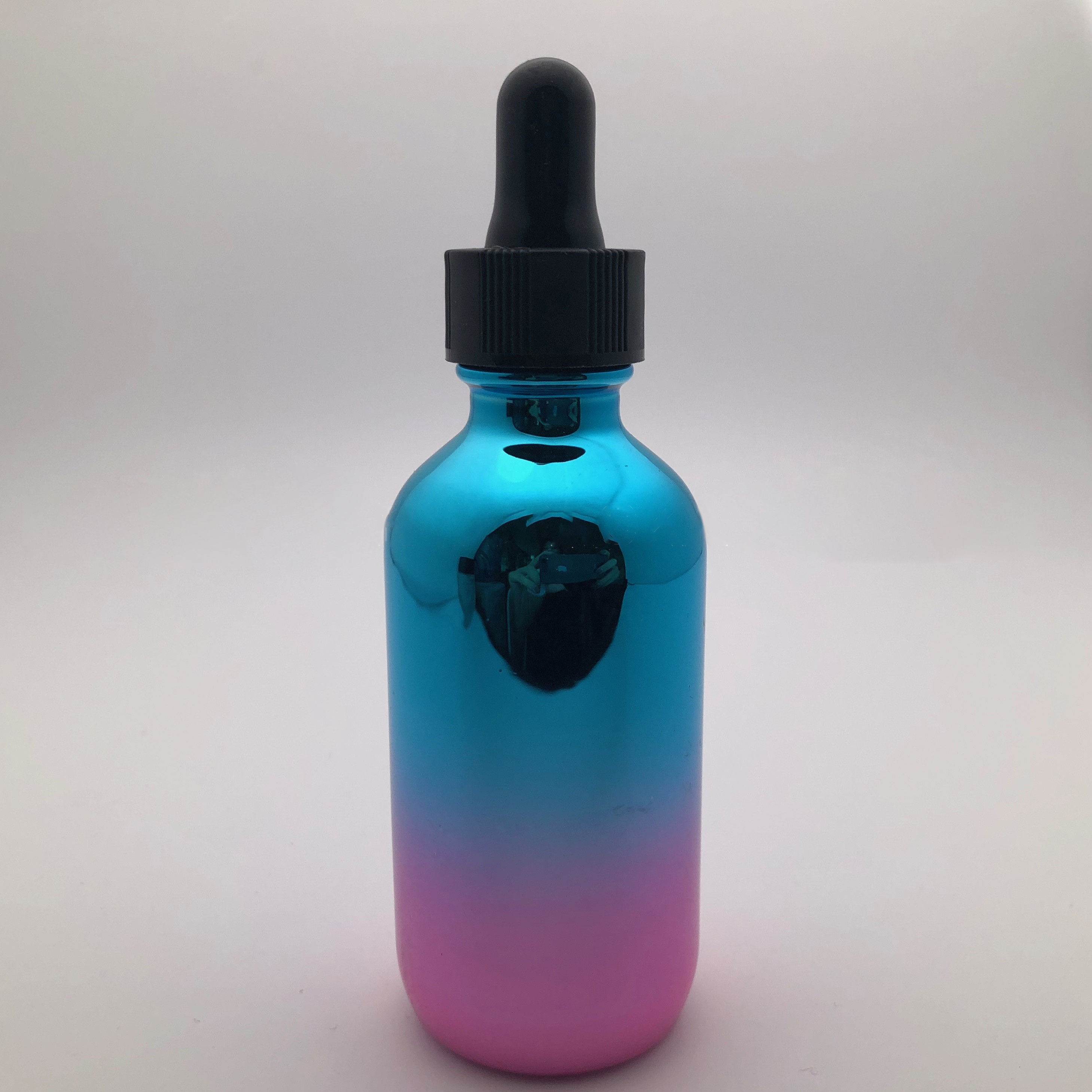 Best Selling Metallic Gradient Fading Color Glass Essential Oil / Perfume Bottle