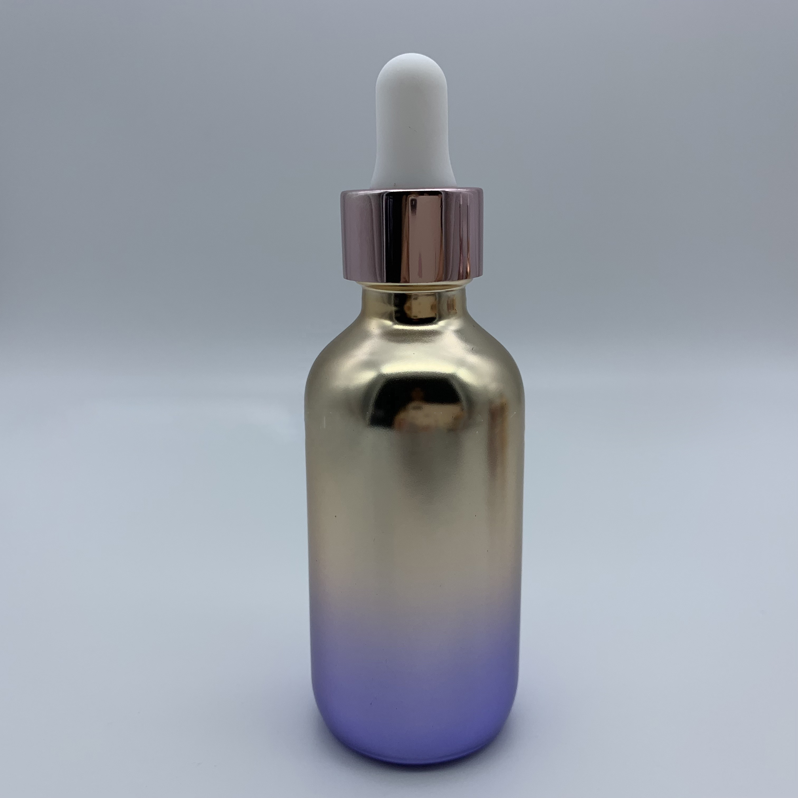 Best Selling Metallic Gradient Fading Color Glass Essential Oil / Perfume Bottle