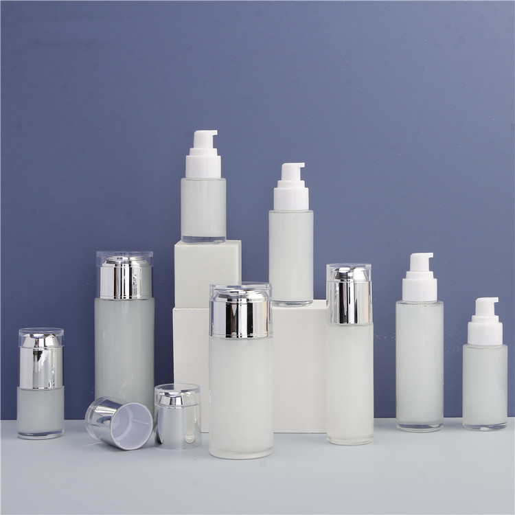 Best Selling Skin Care Cream jars Beauty Cosmetic Glass Packaging Sets