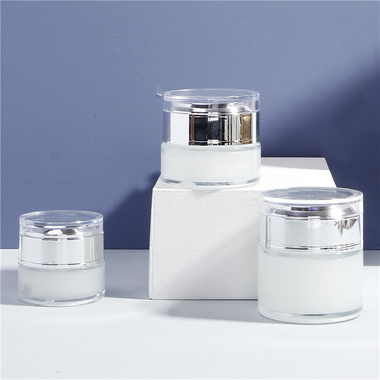 Best Selling Skin Care Cream jars Beauty Cosmetic Glass Packaging Sets