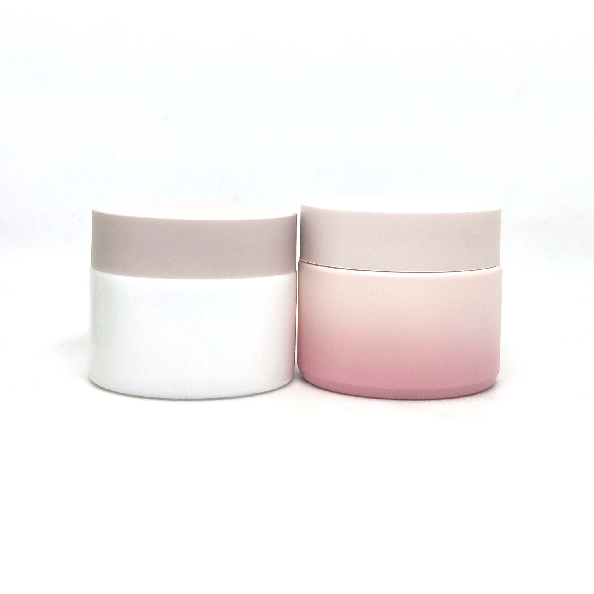 Best Selling wholesale ceramic cosmetic opal cream  glass jar 50g