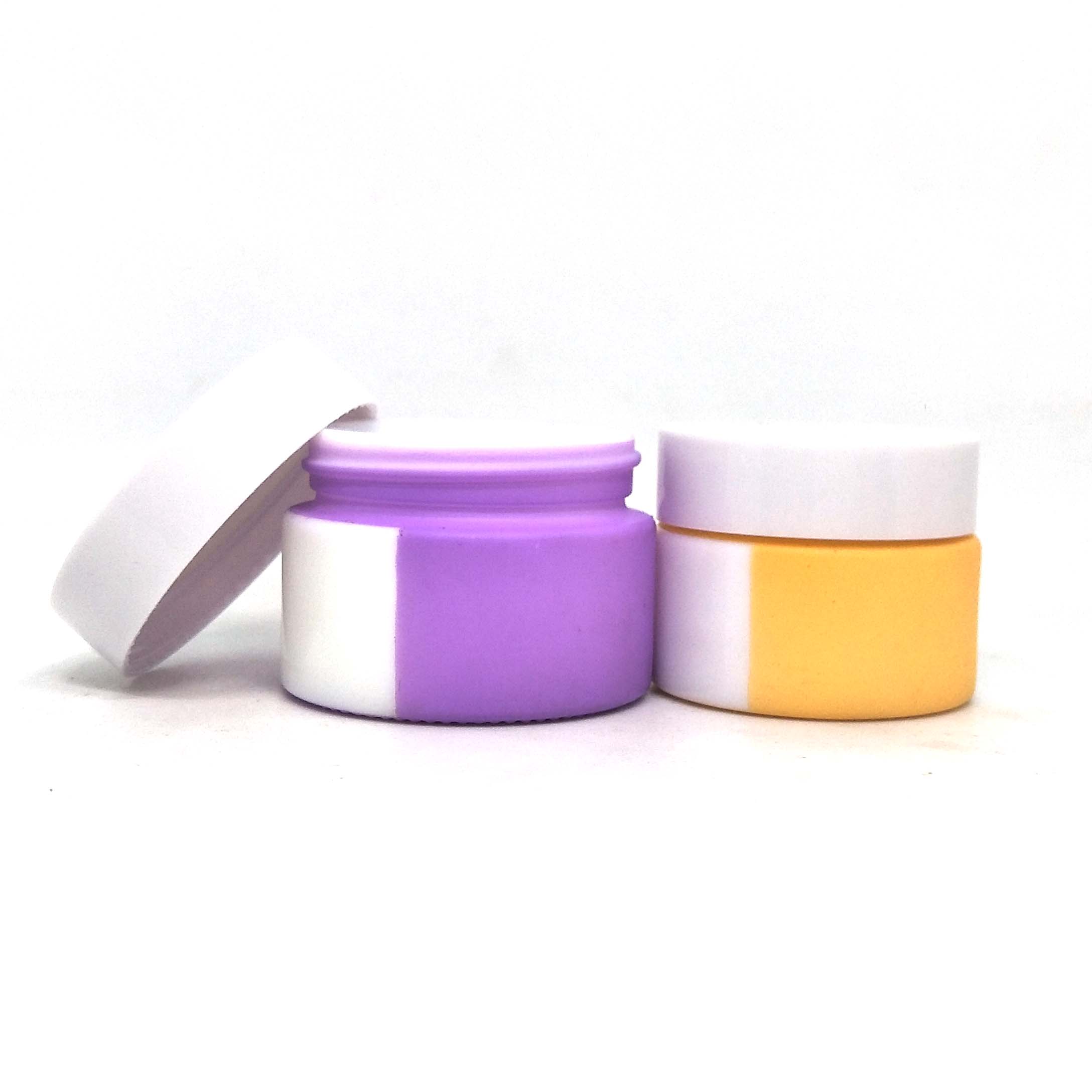 Best Selling wholesale opal glass jar cream jar cosmetic packaging with silver lids
