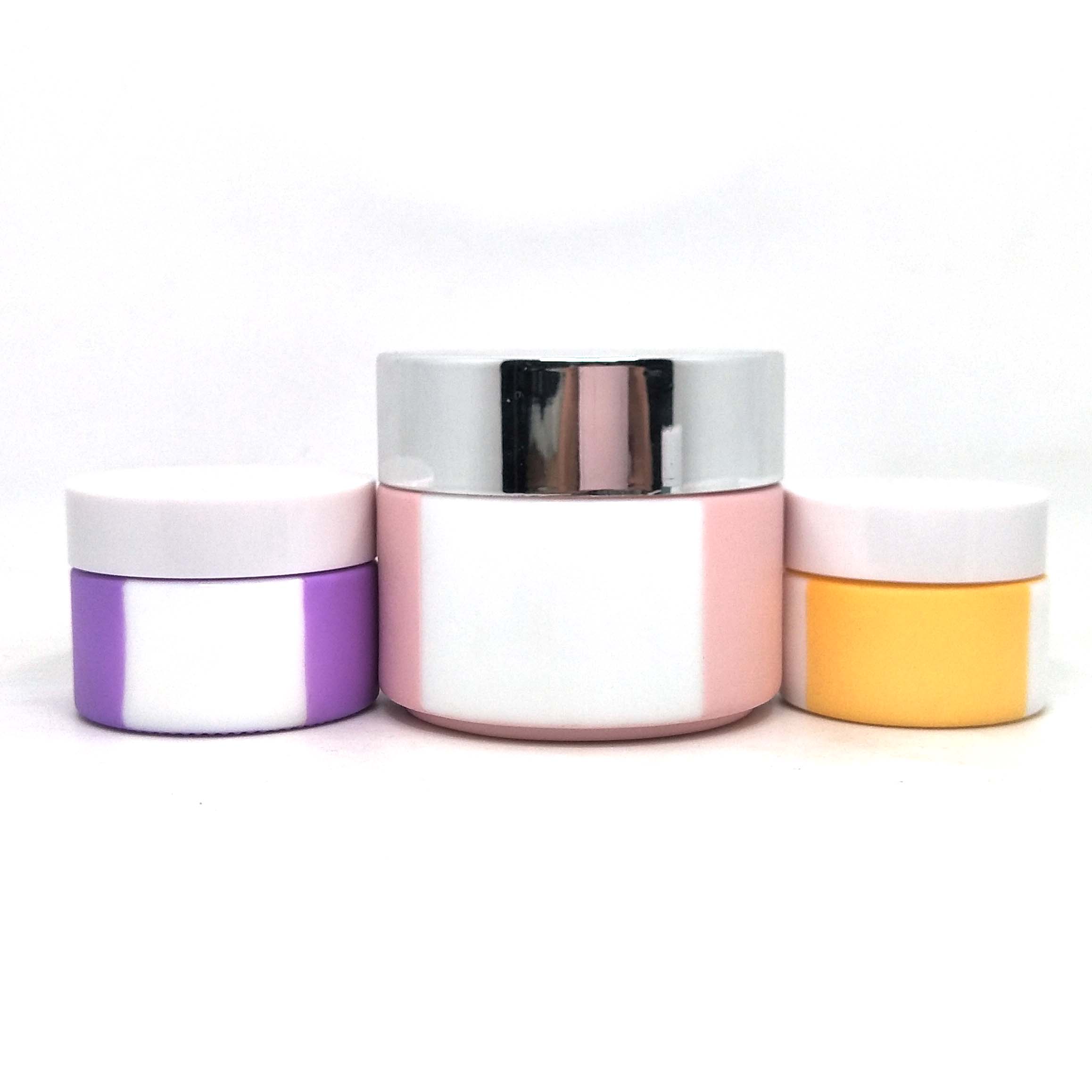 Best Selling wholesale opal glass jar cream jar cosmetic packaging with silver lids