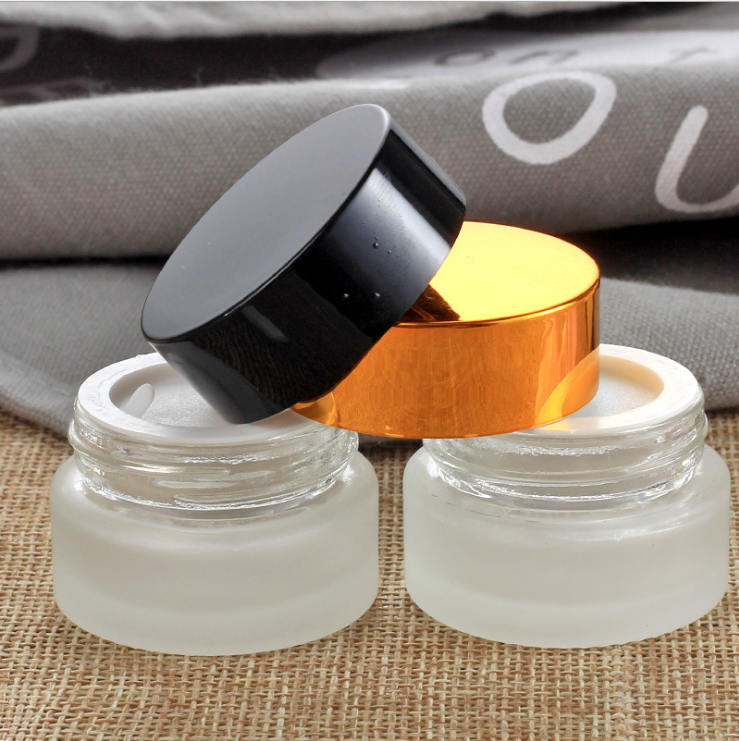 Best frosted glass cream jars wide mouth cosmetic jar cosmetic glass bottle