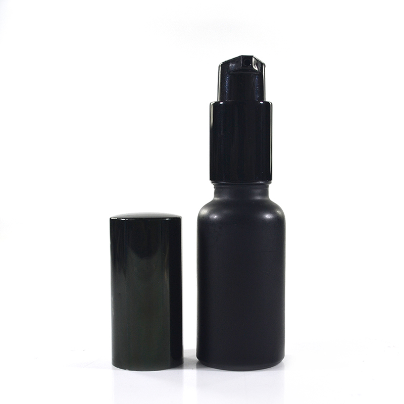Best price hot sale glass essential oil bottle press pump dropper bottle 30ml
