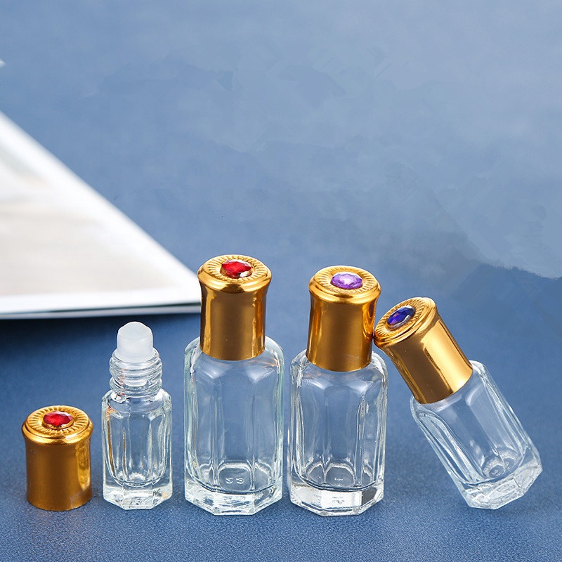 Best price octagonal 3ml 6ml 9ml 12ml glass roll on perfume bottle