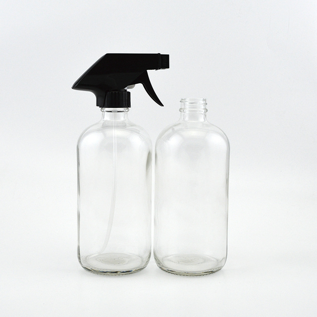 Best quality 1 oz clear color empty boston round glass bottle