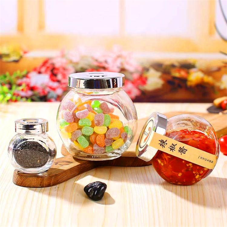 Best quality 180m l380ml candy glass jar storage glass jar