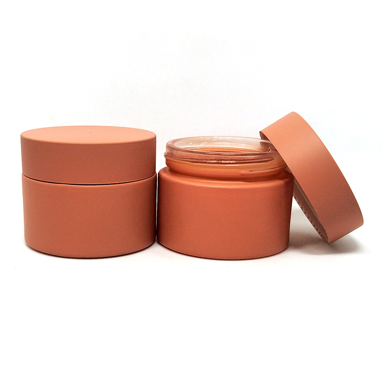 Best quality matte frosted colorful face cream glass jar  5ml 10ml 20ml 30ml 50ml 100ml