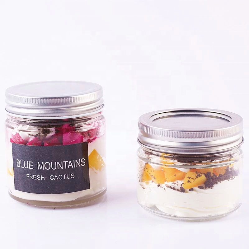 Best quality wide mouth glass jars jam storage 200ml 300ml 400ml 500ml