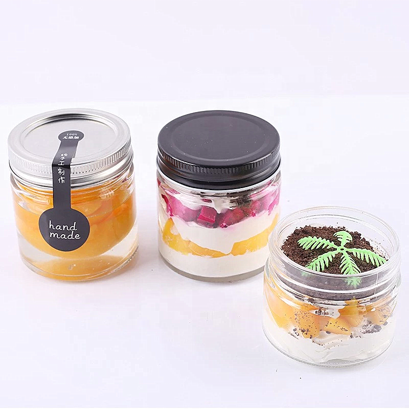 Best quality wide mouth glass jars jam storage 200ml 300ml 400ml 500ml