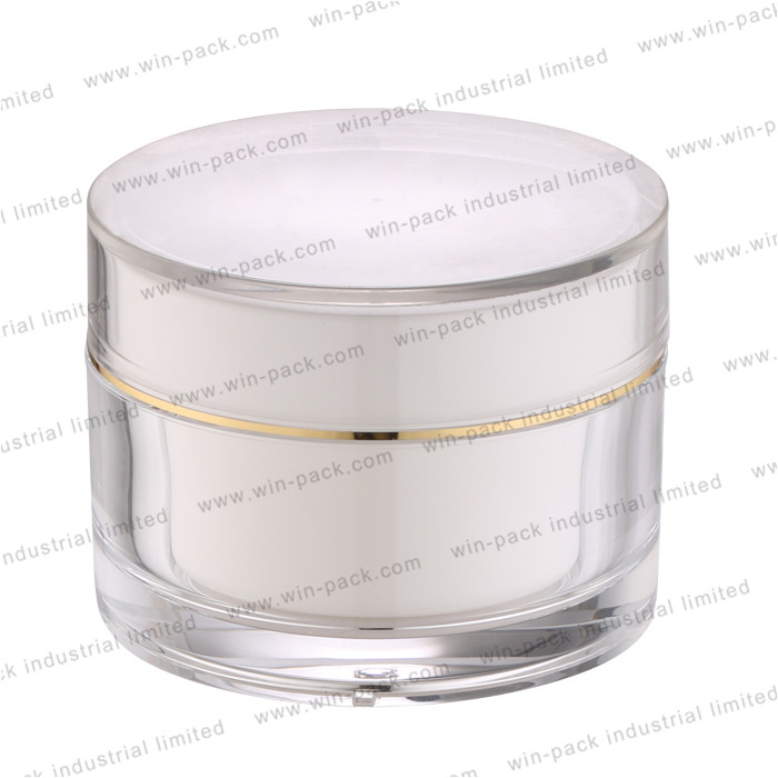 Best sale cosmetic jar container double wall round acrylic cream jar 5g 15g 30g 50g