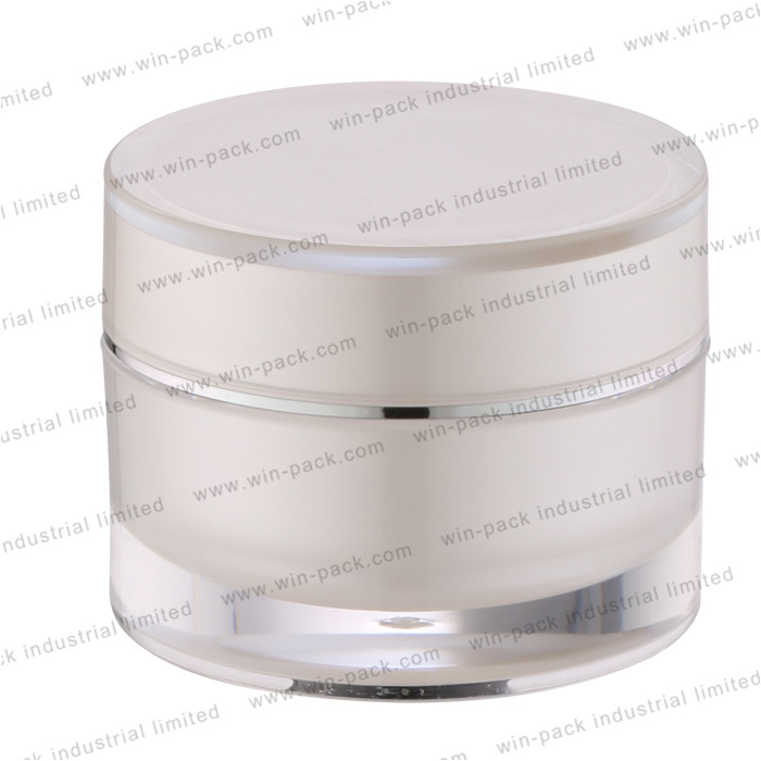 Best sale cosmetic jar container double wall round acrylic cream jar 5g 15g 30g 50g