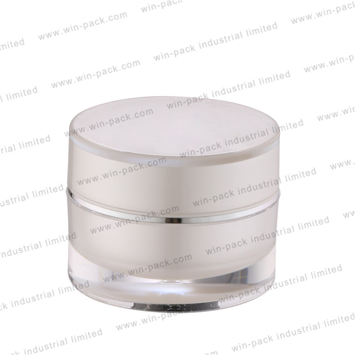 Best sale cosmetic jar container double wall round acrylic cream jar 5g 15g 30g 50g