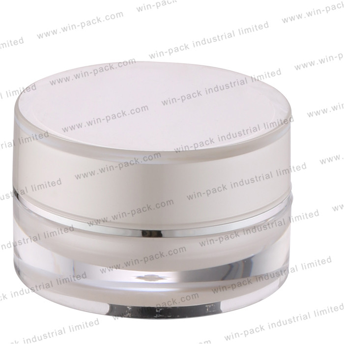 Best sale cosmetic jar container double wall round acrylic cream jar 5g 15g 30g 50g
