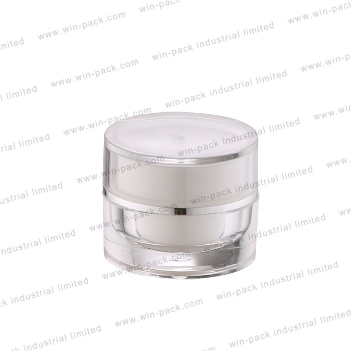Best sale cosmetic jar container double wall round acrylic cream jar 5g 15g 30g 50g