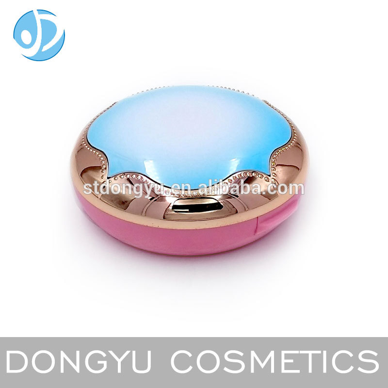 Best sale empty Double-layer round pearl white makeup palettes container packaging boxes
