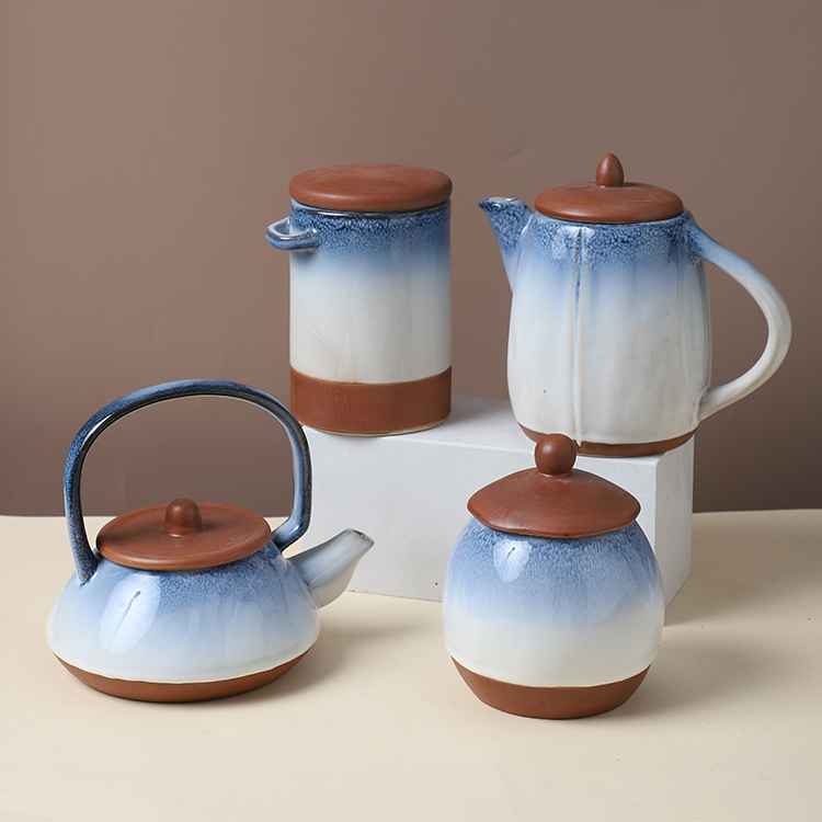 Best sell home goods cylindrical coffee sugar tea ceramic canister food jar ceramic storage jar